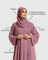 Pink Open Gown Abaya